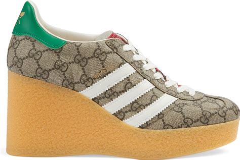 gucci x adidas gazelle womens|adidas gucci wedge gazelle sneakers.